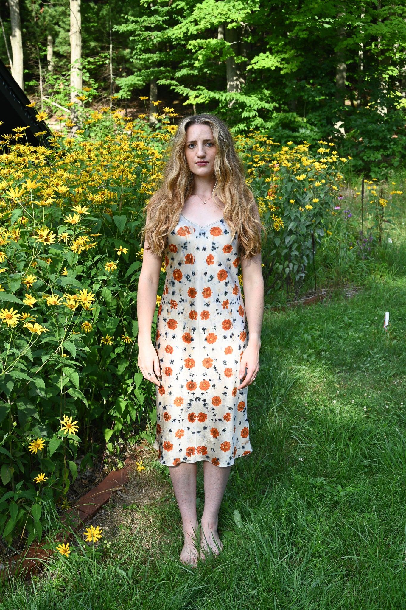 Flower Dyed ✿ Silk Slip Dress