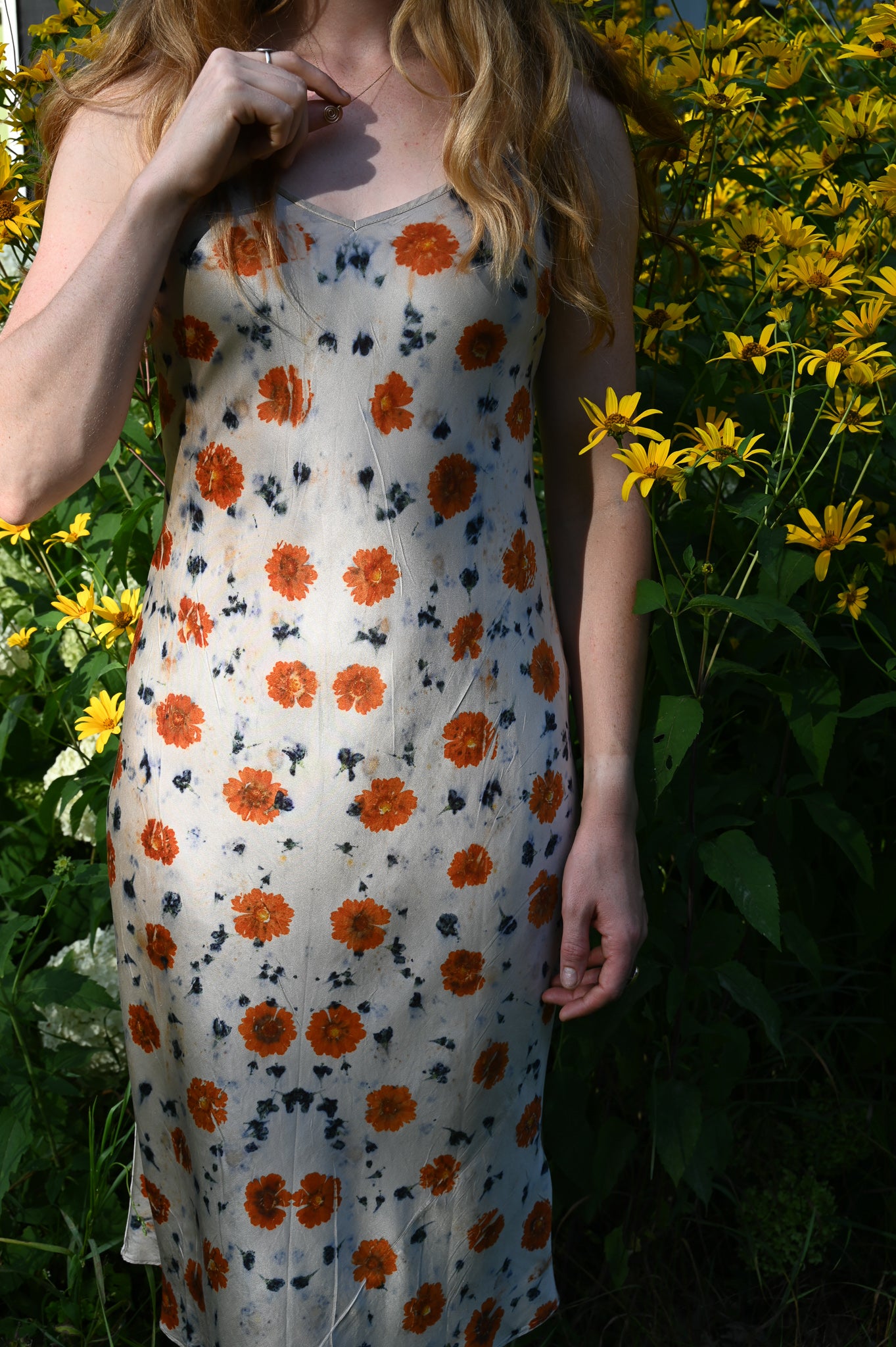 Flower Dyed ✿ Silk Slip Dress