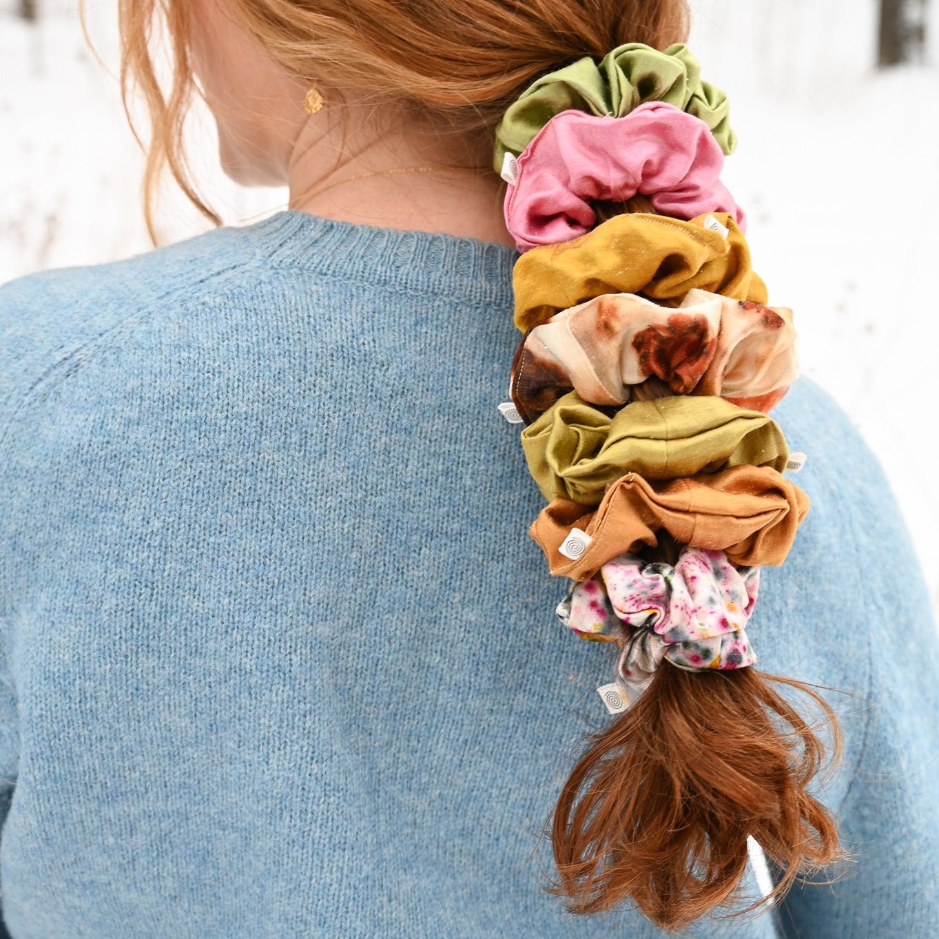 Plant Dyed Scrunchies - Circles and Cycles